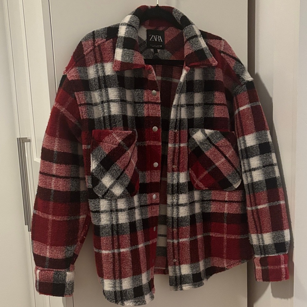ZARA Women’s Plaid Flannel Style Jacket, Excellent Condition! Size Small
